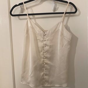 Abercrombie & Fitch cream silk button cami xs